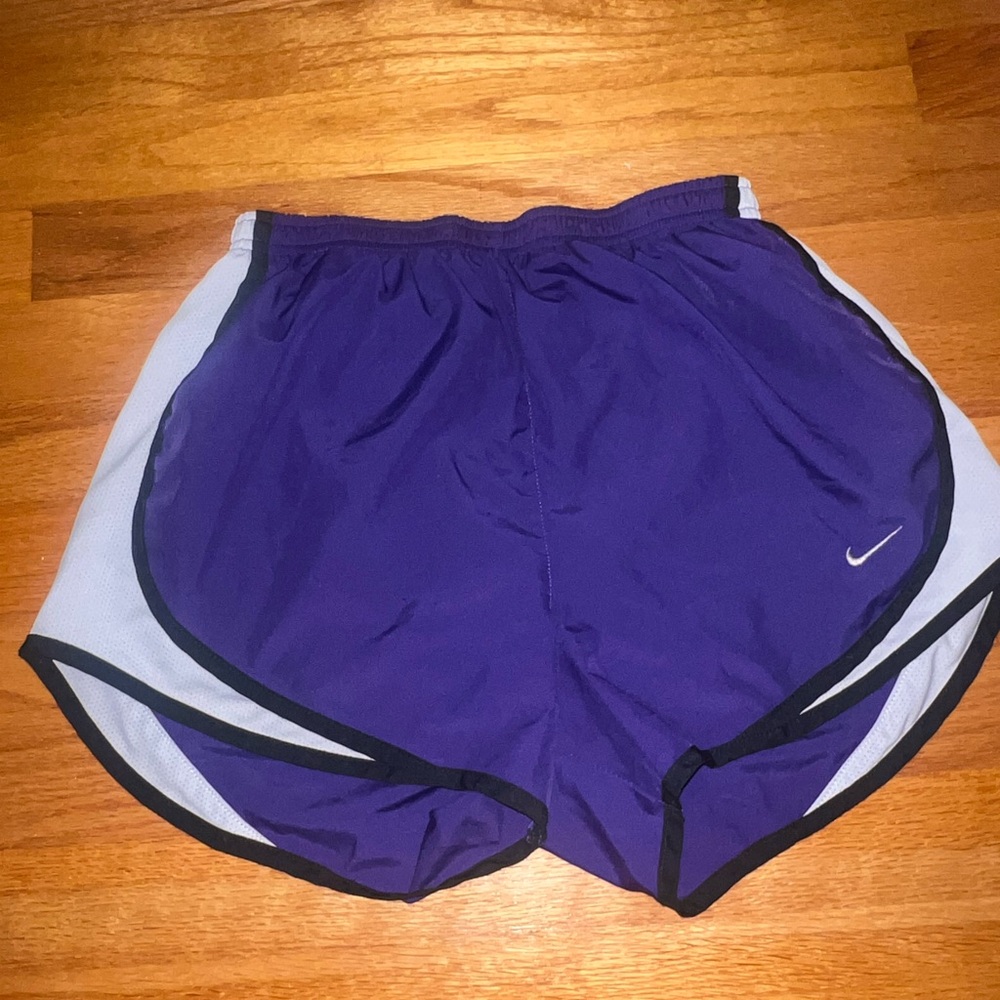 Nike Women's Purple and Gray Athletic Shorts